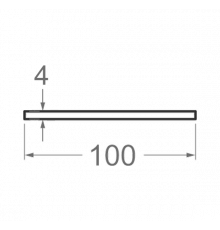 Aluminum strip 100x4 anodized