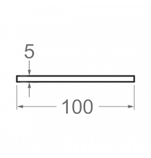 Смуга алюмінієва 100х5 анодована