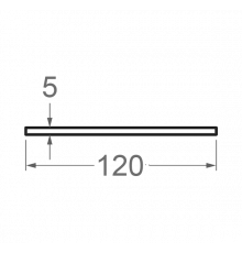 Aluminum strip 120x5 without coating - Фото №1