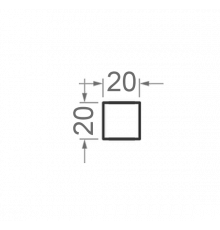 Полоса алюминиевая 20x20 без покрытия