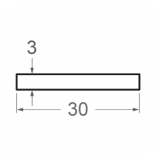 Aluminum strip 30x3 without coating