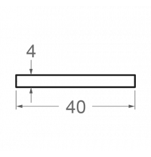 Смуга алюмінієва 40х4 анодована - Фото №1