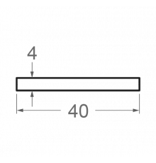 Aluminum strip 40x4 without coating - Фото №1