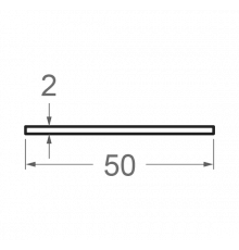 Полоса алюминиевая 50x2 без покрытия