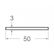 Смуга алюмінієва 50х3 анодована - Фото №1