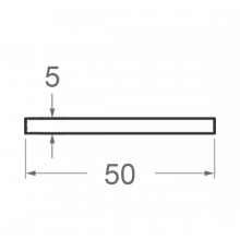 Смуга алюмінієва 50х5 анодована - Фото №1