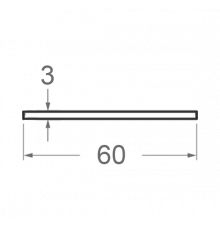 Полоса алюминиевая 60x3 анодированная