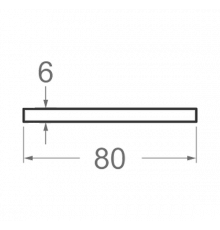 Полоса алюминиевая 80x6 без покрытия