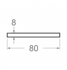 Полоса алюминиевая 80x8 без покрытия