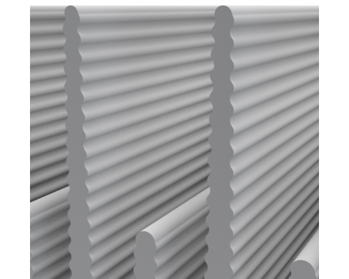 Алюминиевый радиаторный профиль 120х36 без покрытия рифленый - Фото №3