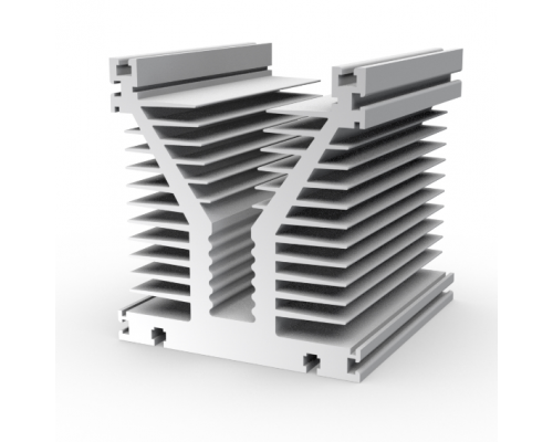 Aluminum radiator profile 126x136 without coating - Фото №2