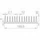 Aluminum radiator profile 165.5x35 А4291 without coating