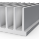 Aluminum radiator profile 165.5x35 А4291 without coating