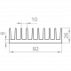 Aluminum radiator profile 92x26 without coating