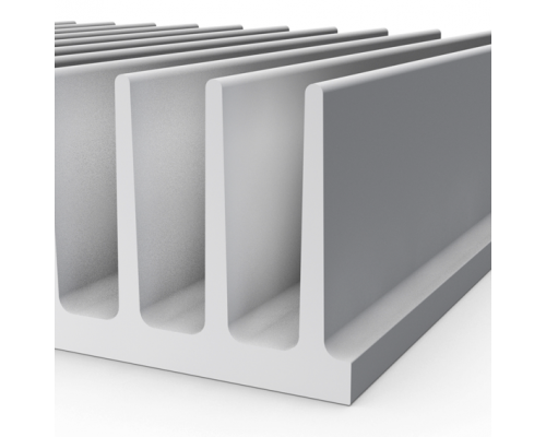 Aluminum radiator profile 165.5x35 А4291 without coating - Фото №3