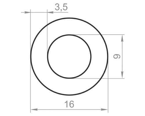 Алюмінієва труба кругла 16х3,5 без покриття - Фото №1
