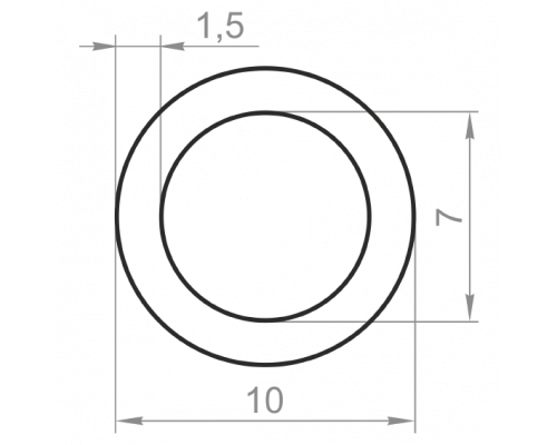 Алюминиевая труба круглая 10x1,5 анодированная - Фото №1