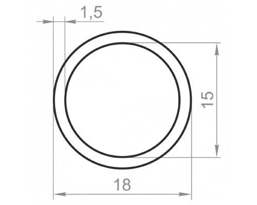 Алюминиевая труба круглая 18x1,5 без покрытия - Фото №1