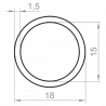 Алюмінієва труба кругла 18х1,5 без покриття