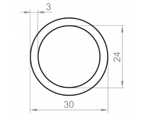 Алюминиевая труба круглая 30x3 анодированная - Фото №1