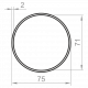 Round aluminum pipe 75x2 without coating