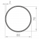 Round aluminum pipe 80x2 without coating