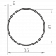 Round aluminum pipe 85x2 without coating