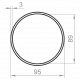 Round aluminum pipe 95x3 without coating