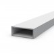 Aluminum rectangular pipe 50x20x2 without coating