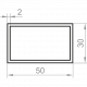 Алюминиевая труба прямоугольная 50x30x2 анодированная