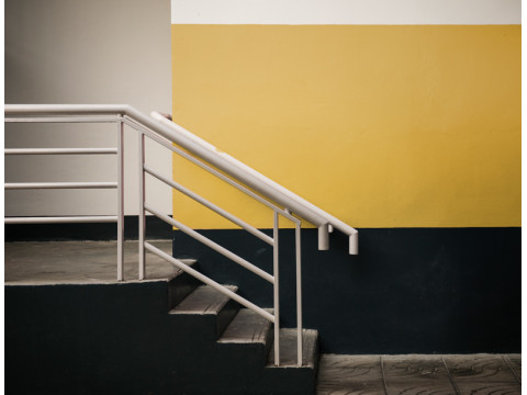 Protective railings and handrails made of aluminum profile for stairs balconies and ramps